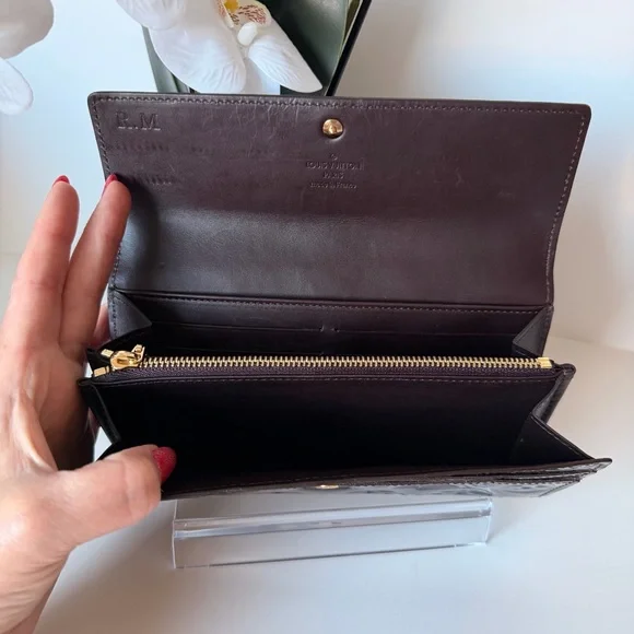 Louis Vuitton Vernis Sarah Wallet Amarante Burgundy w/Box and dust bag Full Set - Picture 8 of 16